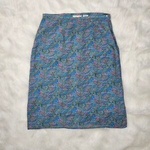 Vintage Paisley Midi Skirt - Retro Floral‎ Print, Cottagecore Style
